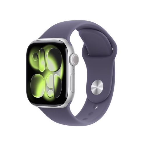 APPLE WATCH SERIES 11 GPS + CELLULAR 5G 42mm CASSA ALLUMINIO ARGENTO CON SPORT BAND VIOLA NEBBIA - S/M